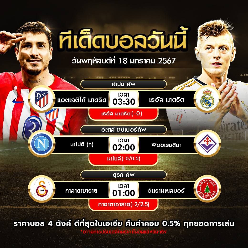 ทีเด็ดบอลวันนี้